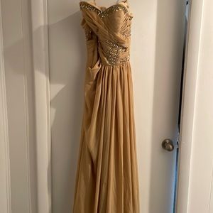 Gold Sparkly Long Gown